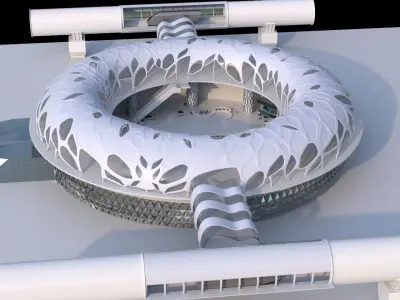 Hyperloop Concept Station 3D model