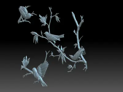 Birds chinese 3D print model