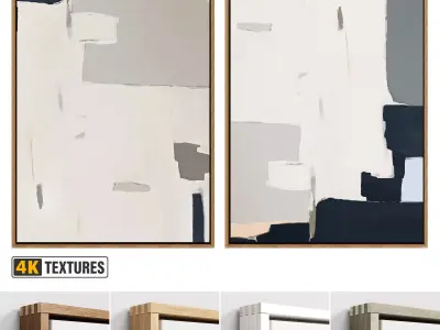 Abstract Painting Two Frame 101 Low-poly 3D model
