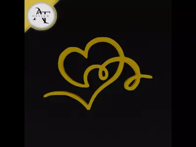 Simple Heart Symbol - 2D Art Free 3D print model purchase