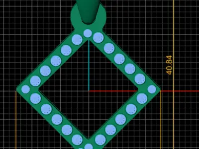 SQUARE SHAPE GOLD PENDANT   3D print model