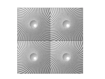 Spiral pattern panel or tile 3D print model