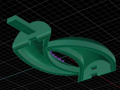 A luxury bracelet with gems 3D print model