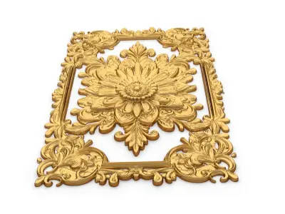 classical door decor 13  3D model