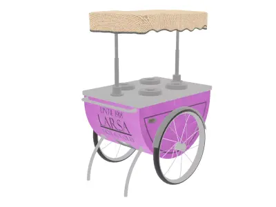 ice cream cart 3D model