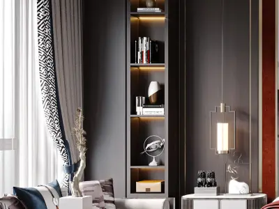  Chinese Bedroom interior 133 3D model