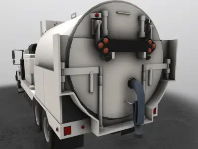 Jetter Truck International 7400 Low-poly 3D model
