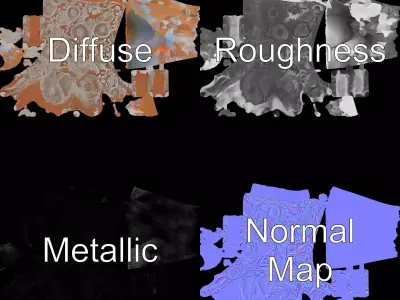 Elegant Lace Glove Hand Model Pack Low-poly 3D model