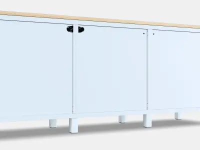 BESTA Storage combination with doors 78 Low-poly 3D model