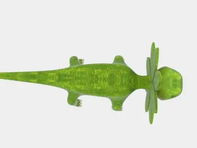  Petal Monster Lizard  Low-poly 3D model