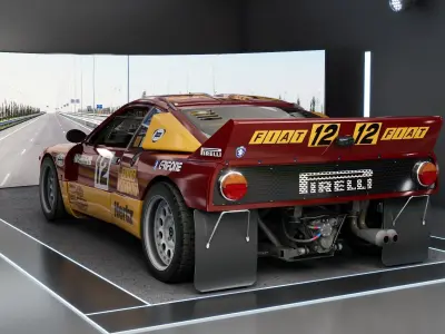 Fiat Lancia 037 Rallye  1984 model Racing Car Low-poly 3D model