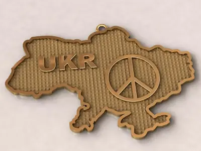 Ukraine Peace Charm Free 3D print model