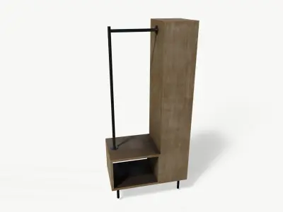 cloth rail Low-poly 3D model