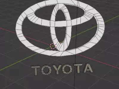 Toyota 3D Logo Low-poly 3D model purchase