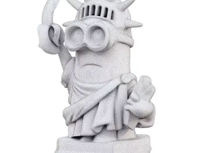Banana Liberty Statue set 769 Low-poly 3D model