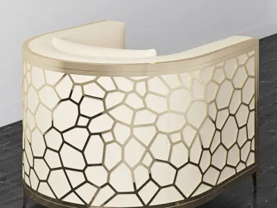 JACQUES ROUND BACK ARMCHAIR 3D model