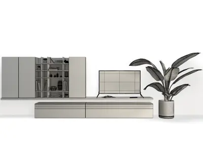 Contemporary TV Furniture 06 3D model