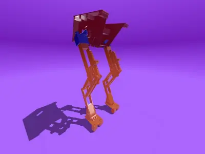 XTI PASSIVE DYNAMIC ROBOT WALKER 3D print model