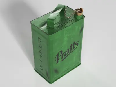  Vintage Pratts Petrol Gas Fuel Can Low-poly 3D model