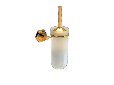 Orchid Spike Toilet Brush Glass 3D model