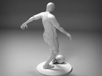 Footballer footkick 01 stl 3D print model