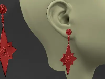  earrings 001 3D model
