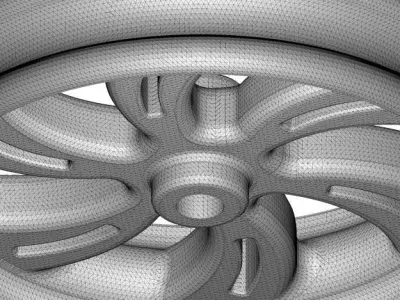 Stylish Alloy Wheel Rim 3D print model