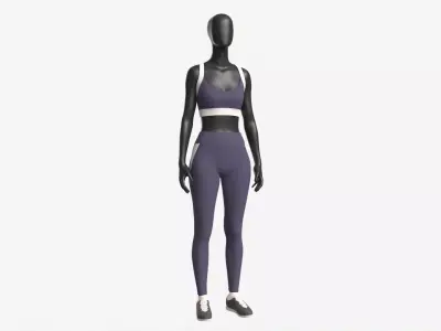 Female Mannequin in Sport Clothes 3D model