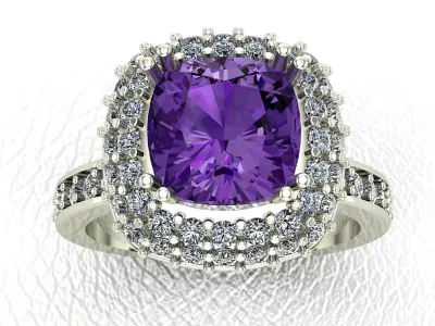 Cluster Engagement Ring  3D print model