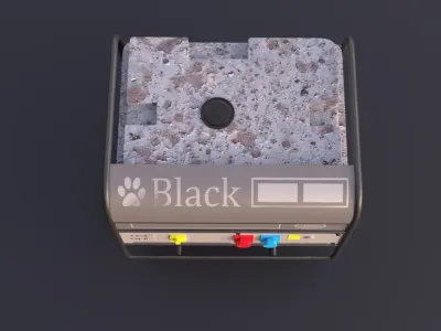 Electricity-Generator Game ready low-poly box with buttons Low-poly 3D model