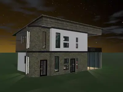 villa moderne1 Free 3D model