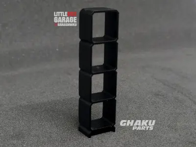 wheels rim rack display stand 4 box for diecast 64 scale 3D print model