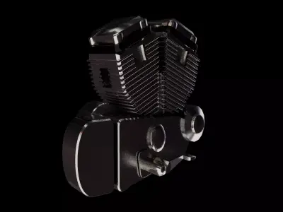 Motorcycle Engine 3D model from CGTrader