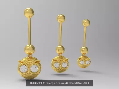 The Dangle Navel Charm STL 3D printable Collection 3D Model Pack