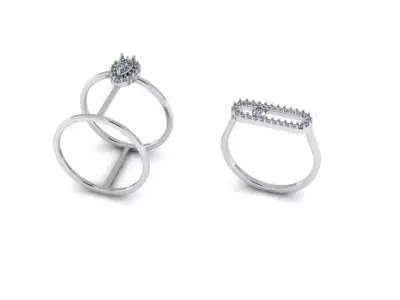 Set midrings for young and luxury tates Free 3D print model