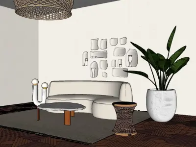 Curve Seat Area 3D model