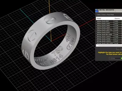 ring woman men  3D print model