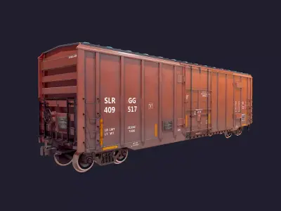 Box Car Low-poly 3D model