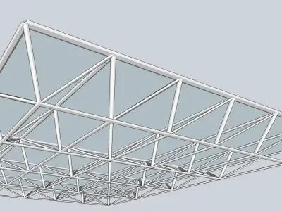 roof tensile structure 3d model 3D model