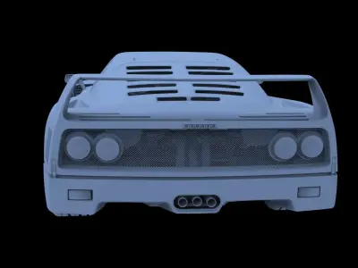 FERRARI F40 READY TO 3D PRINT 3D model
