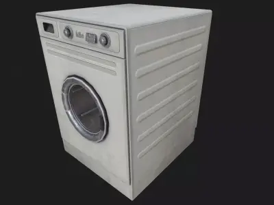 Washing Machine PBR Low-poly 3D model