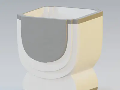 Garden urn planter43 3D model