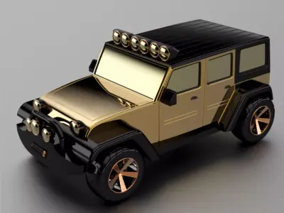 jeep rubicon 3D print model