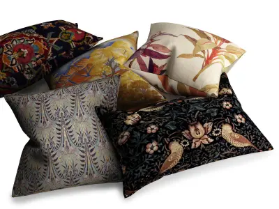 Oriental pillows 3D model
