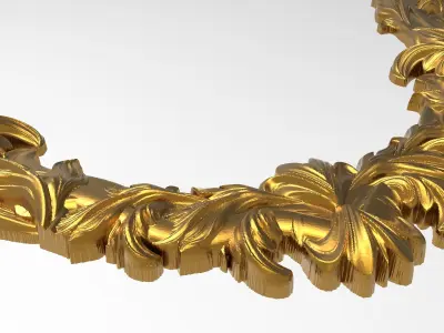 Carved Picture Frame 3D model 8