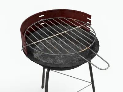 Barbecue Small - Dirty Low-poly 3D model