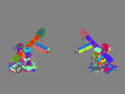 Game Steam Harbour - Crane 01 3D model