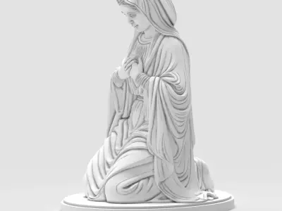 Nativity Virgin Mary Praying Statue  for Nativity Scene  3D print model