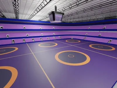 Wrestling Stadium Low-poly 3D model