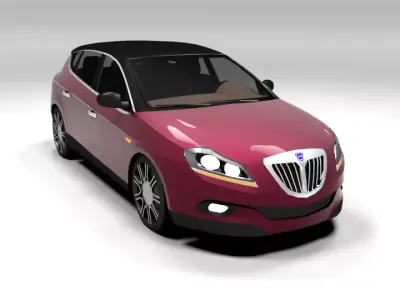 LANCIA DELTA LOWPOLY Low-poly 3D model